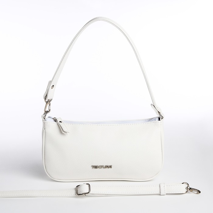 Сумка женская TEXTURA, багет, маленький размер, цвет белый