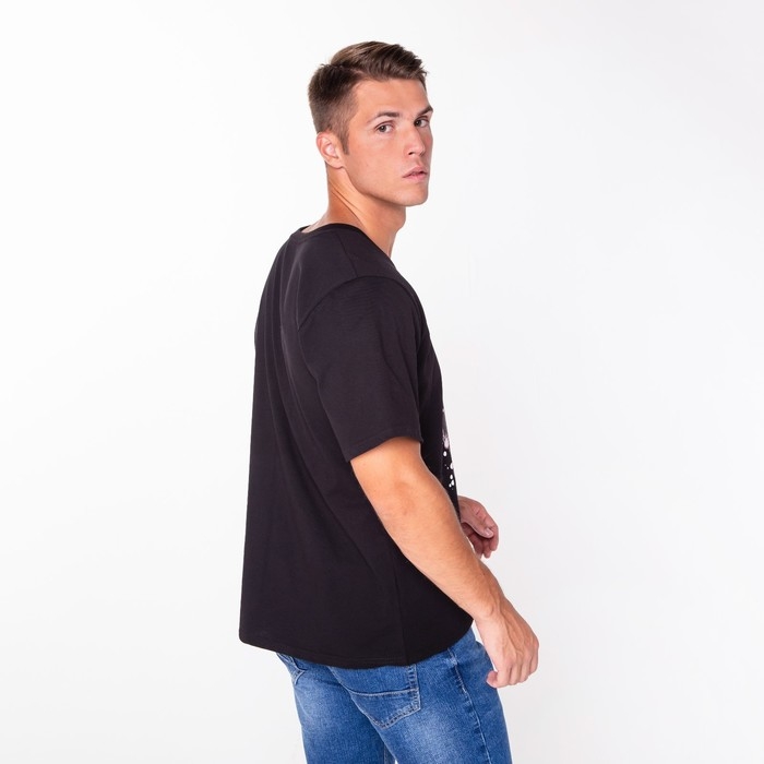 Футболка мужская новогодняя «Дед мороз», цвет чёрный, размер 58 Футболка мужская новогодняя «Дед мороз», цвет чёрный, размер 58