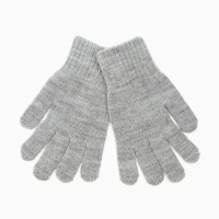 Перчатки одинарные детские, цвет светло-серый, размер 14 (7-9 лет) Перчатки одинарные детские, цвет светло-серый, размер 14 (7-9 лет)