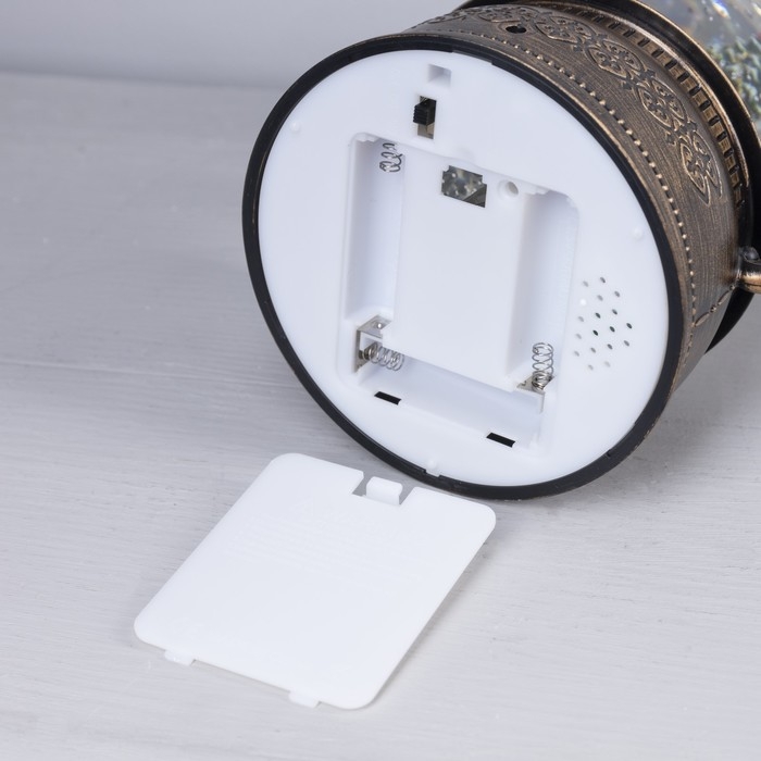 Светодиодная фигура &laquo;Фонарь с детьми и ёлкой&raquo; 15 &times; 30 &times; 12.5 см, пластик, батарейки ААх3 (не в комплекте), USB, свечение тёплое белое