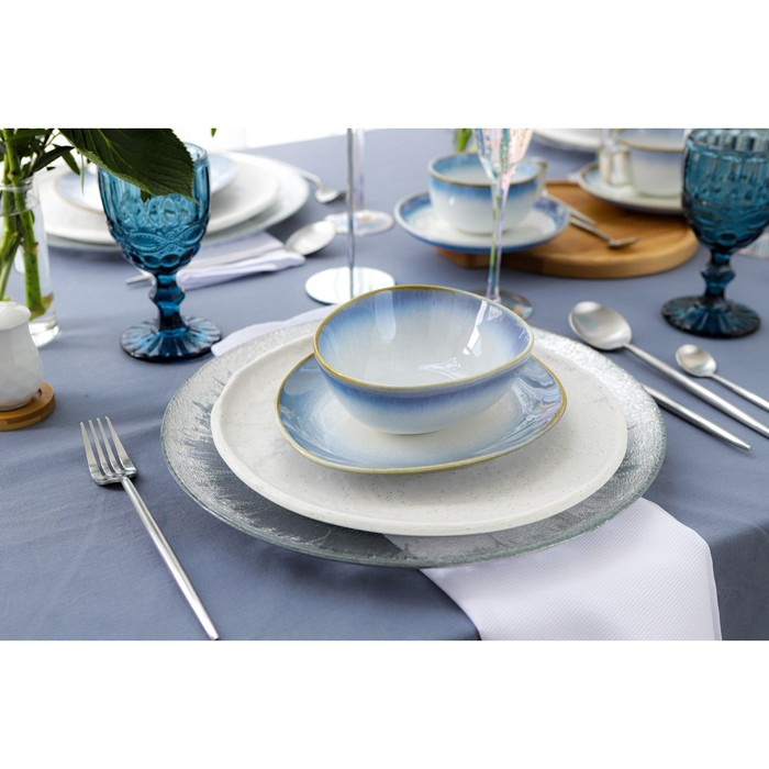 Салатник фарфоровый Magistro «Пэвэти», 400 мл, d=15,3 см, цвет голубой Салатник фарфоровый Magistro «Пэвэти», 400 мл, d=15,3 см, цвет голубой