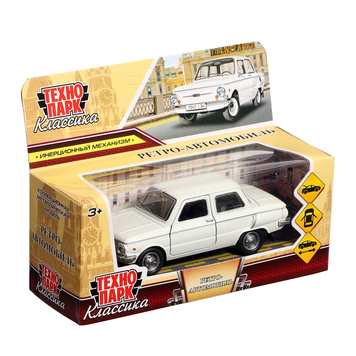 Машина металлическая «Запорожец», инерция, 12 см, белый Машина металлическая «Запорожец», инерция, 12 см, белый
