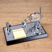 Набор настольный 4в1 с визитницей, черное дерево Набор настольный 4в1 с визитницей, черное дерево