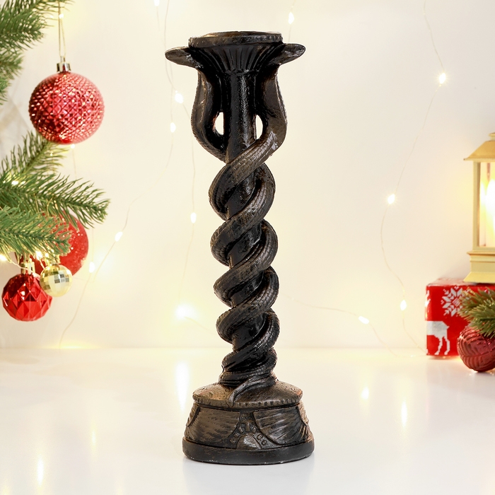 Подсвечник "Змея" 9см, антик
