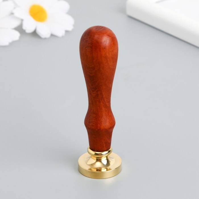 Печать для сургуча с деревянной ручкой Печать для сургуча с деревянной ручкой "Морской конёк" 9х2,5х2,5 см