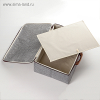 Короб для хранения на молнии «Рон», 42×29×14 см, цвет серый Короб для хранения на молнии «Рон», 42×29×14 см, цвет серый