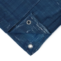 Тент защитный, 4 &times; 3 м, плотность 60 г/м&sup2;, УФ, люверсы шаг 1, тарпаулин, синий