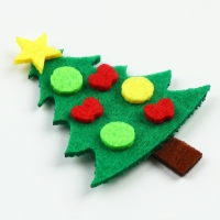 Новый год! Набор фетровых деталей для декора &laquo;Ёлочки&raquo; набор 4 шт., размер 1 шт. &mdash; 6 &times; 2 см, двусторонний скотч