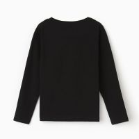 Лонгслив для девочки, цвет чёрный, рост 116 см Лонгслив для девочки, цвет чёрный, рост 116 см