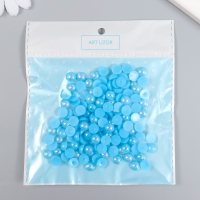 Декор для творчества пластик "Половинки бусин. Голубой" 20 гр 0,8х0,8 см Декор для творчества пластик "Половинки бусин. Голубой" 20 гр 0,8х0,8 см