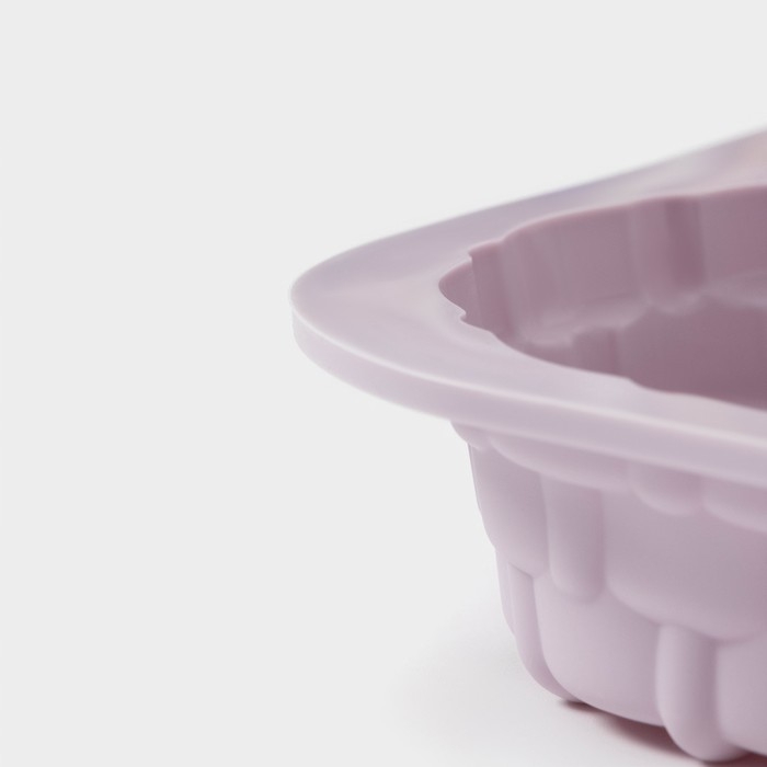 Форма для выпечки 6 ячеек Форма для выпечки 6 ячеек "Немецкий кекс.Корзинка", 31х21х3,5 см (d-9,1см, цвет бежевый