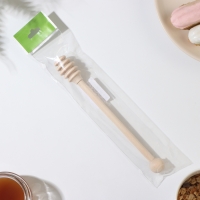 Ложка деревянная для меда из алтайской березы, 20 см