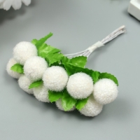 Тычинки для цветов "Шарик мохнатый белый" d=1,5-2 см 1 букет=10 шт 10 см Тычинки для цветов "Шарик мохнатый белый" d=1,5-2 см 1 букет=10 шт 10 см