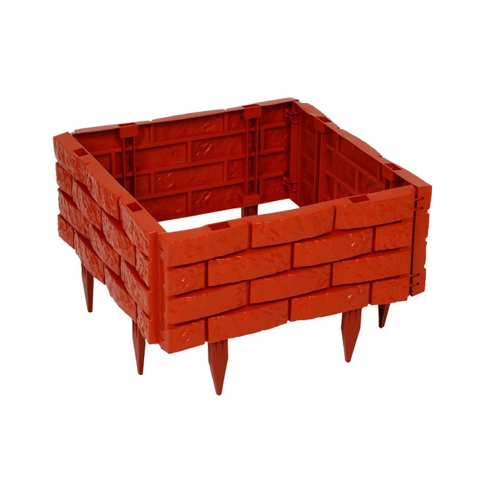 Грядка пластиковая, 4 секции, 45 &times; 45 &times; 20 см, терракот