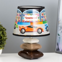 Настольная лампа "Гонки" Е14 15Вт бело-чёрный 20х20х28 см RISALUX Настольная лампа "Гонки" Е14 15Вт бело-чёрный 20х20х28 см RISALUX