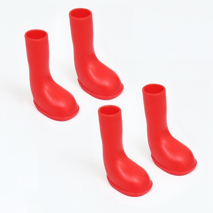 Сапоги резиновые для собак, высокие, размер S (4, 5 х 2, 9 х 6, 5 см), красные Сапоги резиновые для собак, высокие, размер S (4, 5 х 2, 9 х 6, 5 см), красные