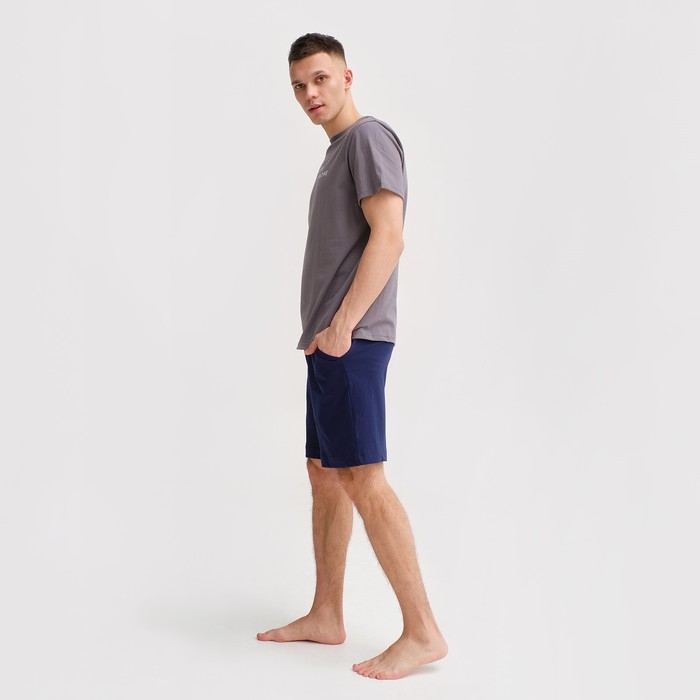 Пижама мужская KAFTAN Пижама мужская KAFTAN "На чиле" размер 52, серый/синий