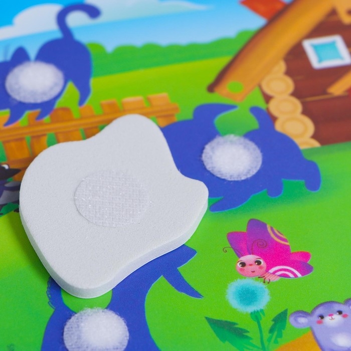 Игра на липучках &laquo;Где чья тень?&raquo; с мягкими деталями