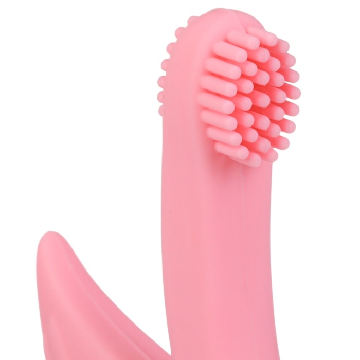 Прорезыватель - щеточка силиконовый «Лебедь», на присоске, цвет розовый, Крошка Я Прорезыватель - щеточка силиконовый «Лебедь», на присоске, цвет розовый, Крошка Я