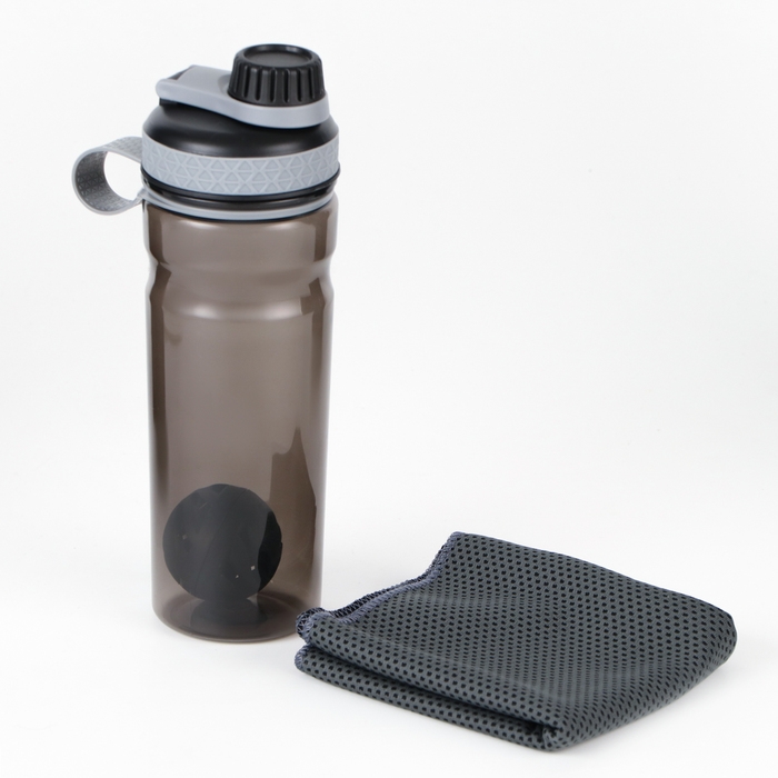 Набор 2 в 1 «Спорт»: шейкер спортивный 800 мл, охлаждающее спортивное полотенце из микрофибры, 30 х Набор 2 в 1 «Спорт»: шейкер спортивный 800 мл, охлаждающее спортивное полотенце из микрофибры, 30 х