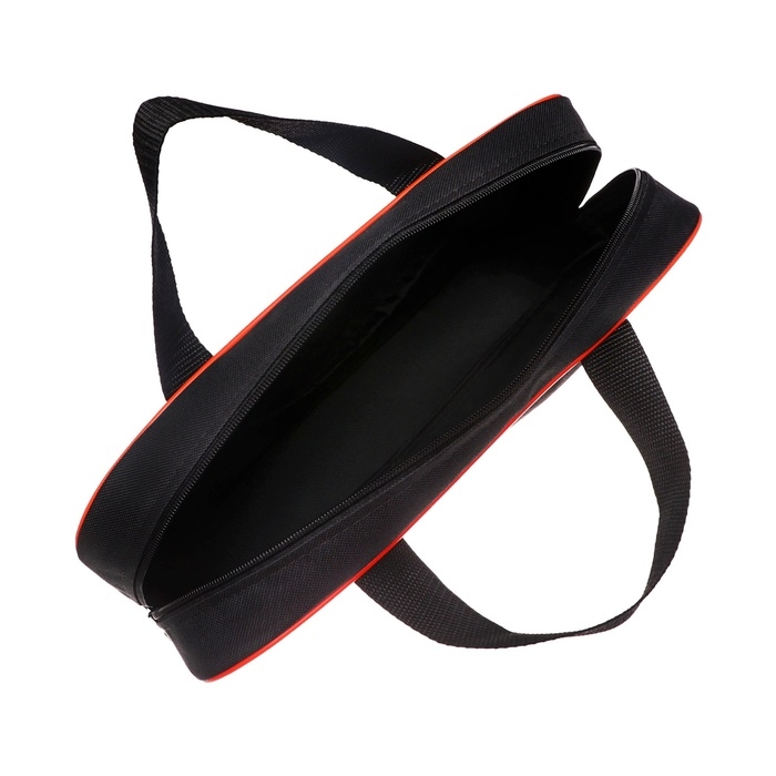 Папка для труда А4 на молнии текстиль 70мм 350 х 270 унив, черная/оранжевый &laquo;1 сентября&raquo;