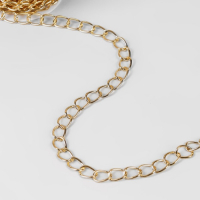 Цепочка для сумки, железная, 11 &times; 16 мм, 10 &plusmn; 0,5 м, цвет золотой