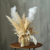 Декор из перьев 1 шт. &laquo;Фонтан&raquo;, на ножке, высота &mdash; 70 см