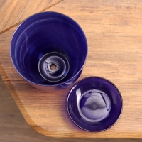 Горшок цветочный с поддоном №3 "Алеб" лиловый, 1 л