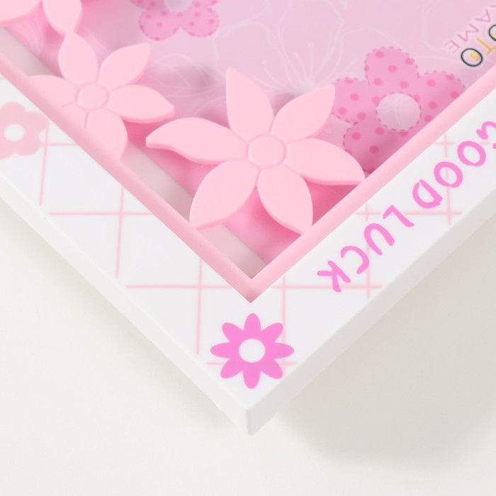 Фоторамка пластик 13х18 см "Цветочная" розовая 23х2х18 см