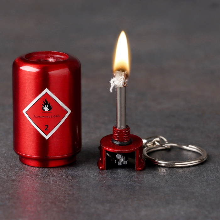 Вечная спичка Вечная спичка "Баллон" туристическая, с кольцом, красная