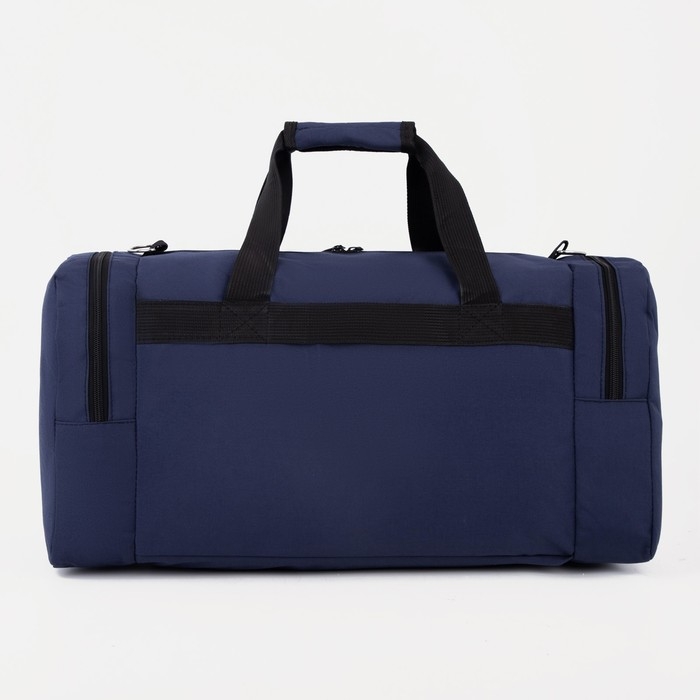 Сумка спортивная на молнии, 2 наружных кармана, средний размер, цвет синий Сумка спортивная на молнии, 2 наружных кармана, средний размер, цвет синий