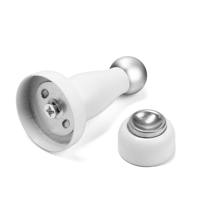 Упор дверной, магнитный LOCKLAND, цвет белый