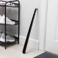 Ложка для обуви с крючком, 56,5&times;4,5 см, металл, цвет МИКС