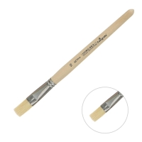 Кисть для рисования, Щетина плоская №16 (ширина обоймы 16 мм; длина волоса 24 мм), деревянная ручка, Calligrata Кисть для рисования, Щетина плоская №16 (ширина обоймы 16 мм; длина волоса 24 мм), деревянная ручка, Calligrata