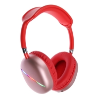 Наушники AKZ MAX10, беспроводные, полноразмерные, микрофон, подсветка, красные Наушники AKZ MAX10, беспроводные, полноразмерные, микрофон, подсветка, красные