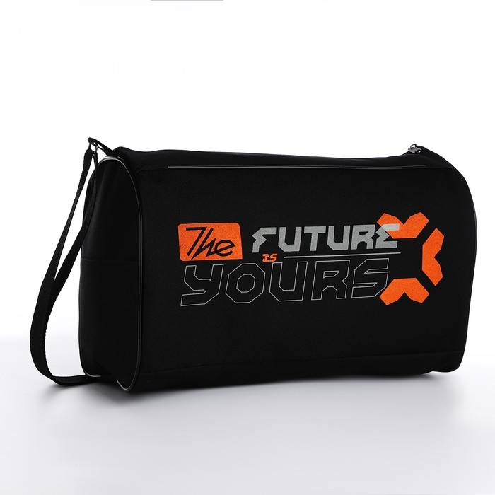 Сумка спорт Сумка спорт "Надписи", 40*24*21, отд на молнии, черный