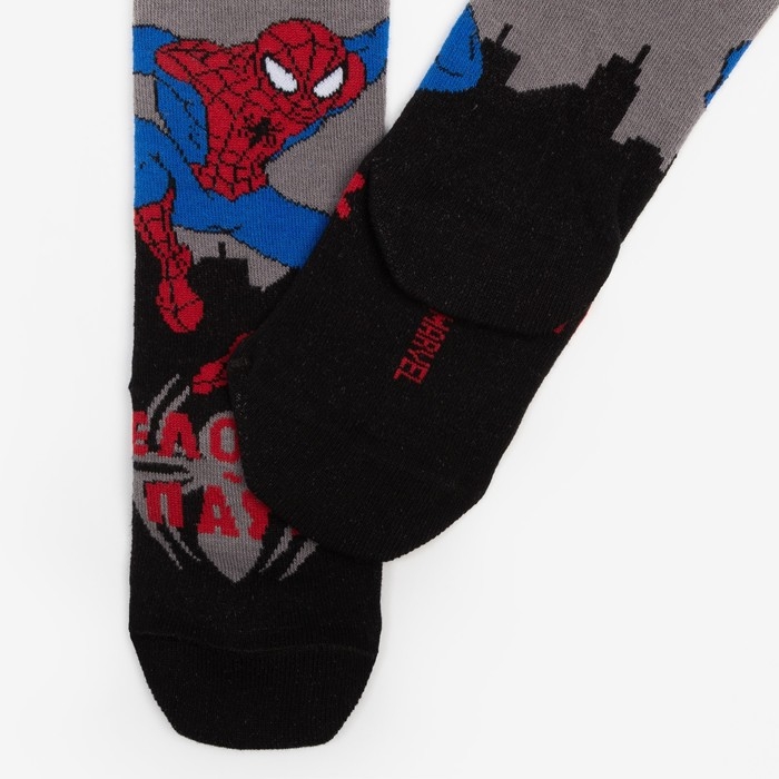 Колготки Марвел &laquo;Ночной город&raquo;, цвет чёрный/серый, 116-122 см