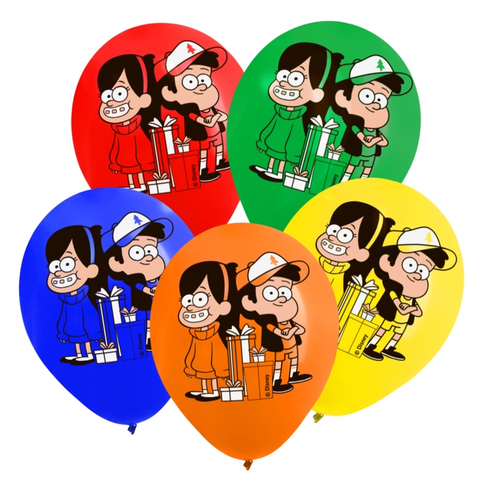 Шар воздушный "Мейбл и Дипер",12 дюйм, латексный, 25 штук, Гравити Фолз