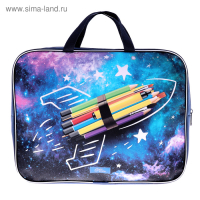 Папка с ручками текстильная А4, 350 х 270 х 70 мм, Calligrata "Космос" Папка с ручками текстильная А4, 350 х 270 х 70 мм, Calligrata "Космос"