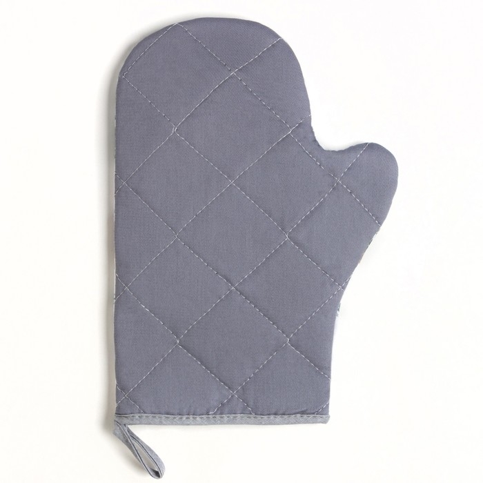 Новый год.Варежка-прихватка "Forest animals" 20х27см,саржа, 100% х/л, ватин 250г/м2