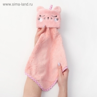 Кухонное полотенце Доляна "Кошка", р-р. 30х30 см, микрофибра