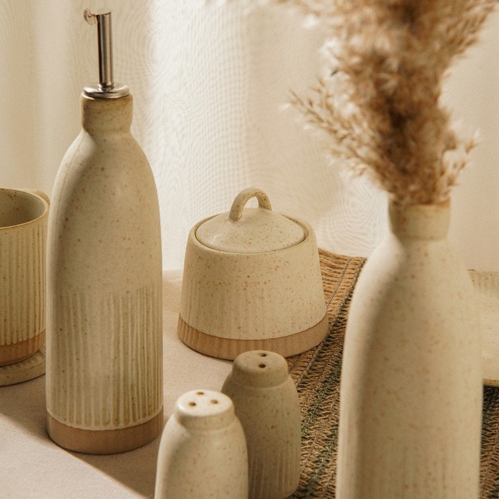 Сахарница керамическая SL Home «Виенто», 350 мл, 11×11 см, цвет бежевый Сахарница керамическая SL Home «Виенто», 350 мл, 11×11 см, цвет бежевый