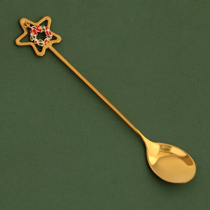 Новый год. Подарочный набор ложек с подвесами &laquo;Тепла и уюта&raquo;, 2 шт, 3 х 15,5 см