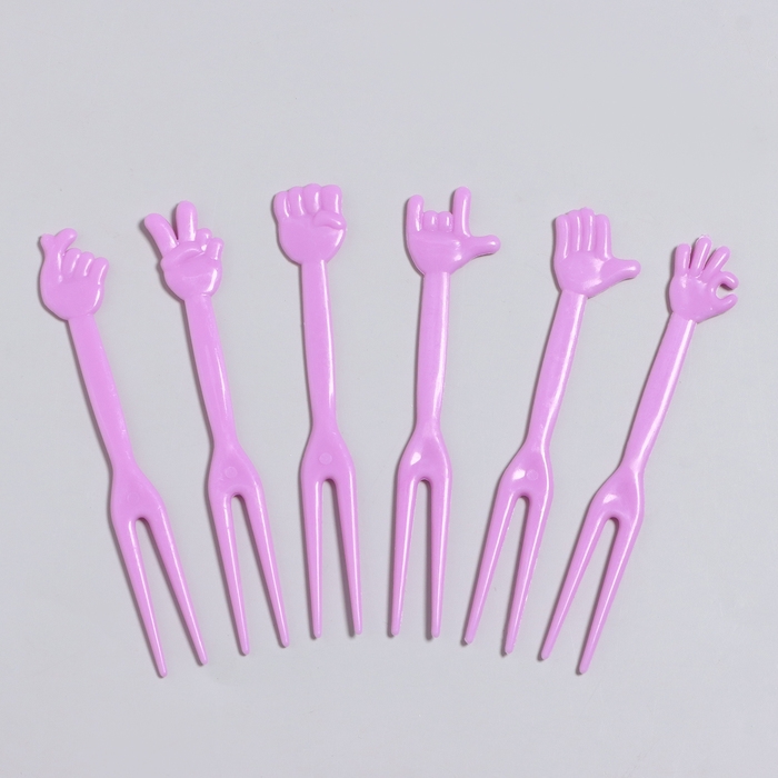 Шпажки &laquo;Рука&raquo;, набор 50 шт., цвет МИКС