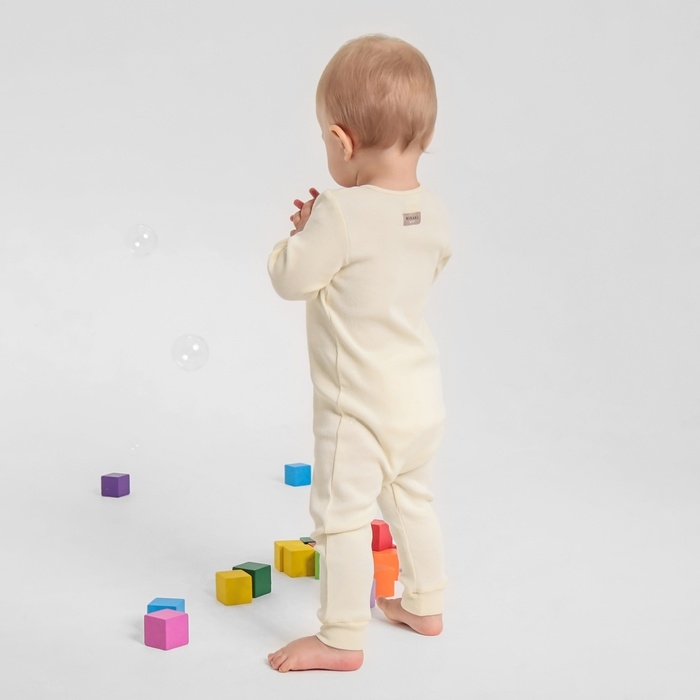 Комбинезон детский MINAKU: Basic Line BABY, цвет бежевый, рост 86-92