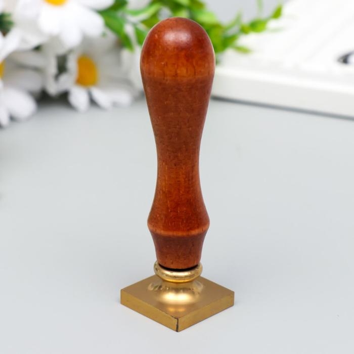 Печать для сургуча с деревянной ручкой Печать для сургуча с деревянной ручкой "Веточка с листьями" 9х2,5х2,5 см