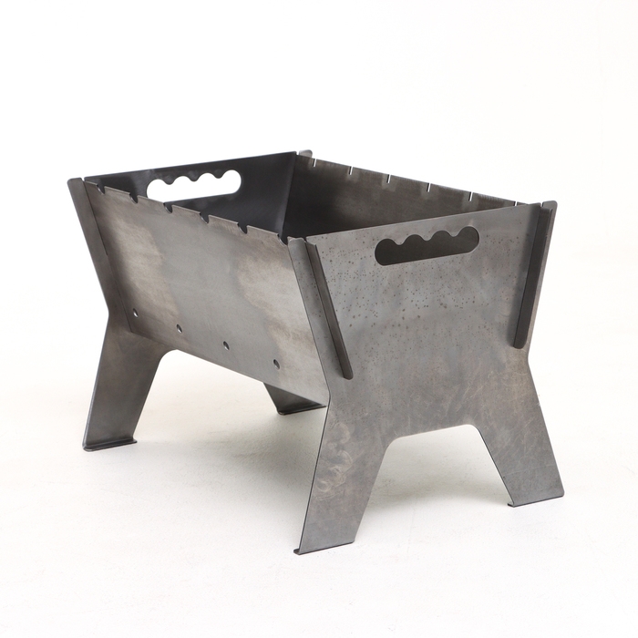 Мангал сборный Мангал сборный "Оптимал", серебристый, толщина металла 2 мм, 49 х 31,1 х 29,5 см