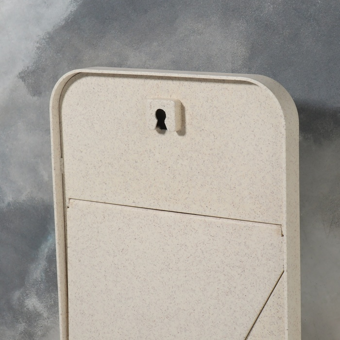 Зеркало на подставке, зеркальная поверхность 16 &times; 24 см, цвет бежевый