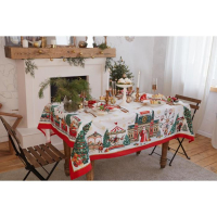 Скатерть новогодняя Этель &laquo;Новогодняя ярмарка&raquo; 150х220 +/-3см с ГМВО, 100%хл, 190г/м2