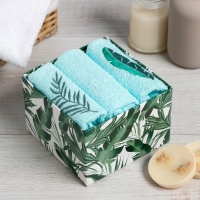 Набор полотенец Этель "Тропики" 30х30 см-3шт, 100% хлопок 340 г/м2 Набор полотенец Этель "Тропики" 30х30 см-3шт, 100% хлопок 340 г/м2